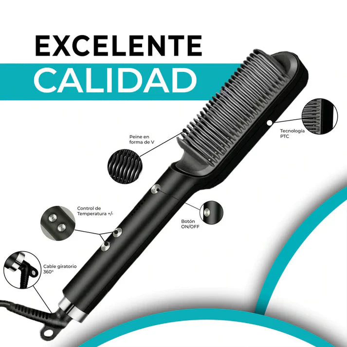 Cepillo Alisador Cerámico Lux Pro™ - Alisado Profesional en Minutos.
