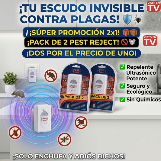 (PACK DE 2) Repelente insectos Pest Reject